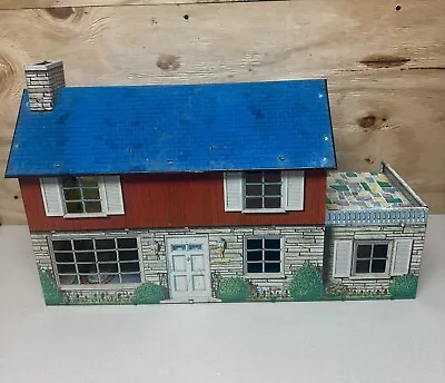 Vintage Marx Tin Metal Litho 2 Story Colonial Doll House • $74.39