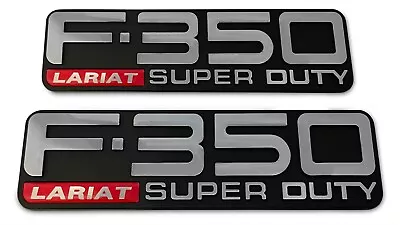 $39 • Buy NEW 99-04 Ford F350 Lariat Super Duty Fender Emblem F81Z-16720-XA Decal 2 Piece