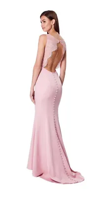 Jarlo Bridesmaid Dress Size 12 Pink / Nude / Maxi / Fishtail • £40