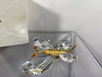 Swarovski Trimlite Giftware Suite Butterfly Rare Mint In Box Crystal Gold • $149.95