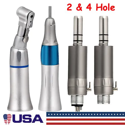 2/4 Hole Dental Slow Low Speed Latch Contra Angle Straight Air Motor Micromotor • $42.99