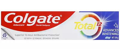 Colgate Total Advanced Whitening Antibacterial Fluoride Toothpaste 200g • $8.71