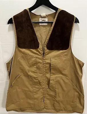 Vintage Duxbak Outdoors Hunting Shooting Zip Up Vest Men Size Med • $34.95