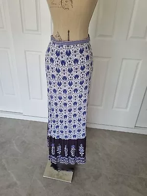 Tigerlily Maxi Skirt Size 8 Purple White • $32