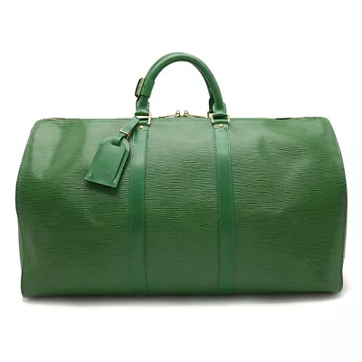 LOUIS VUITTON Epi Keepall 50 Boston Bag Green M42964 240420N • $549.32