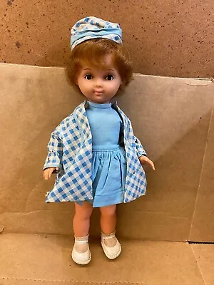 Vintage 1960s Poupee Bella MOD Hippie Girl 13  Doll Sleep Eyes • $35