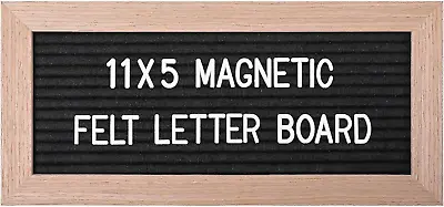 Small Magnetic Felt Letter Board 11X5Inch With Changeable Letters And Numbers M • $11.75