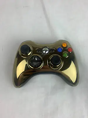 $14.99 • Buy XBOX 360 Wireless Controller Special  Edition Chrome Gold (for Parts) No Cover