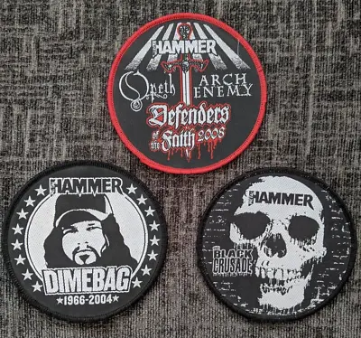 Set Of 3 Metal Hammer Patches *Free Postage • £8