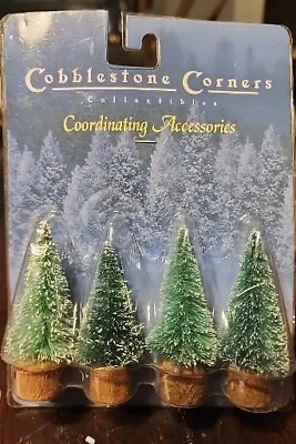 Miniature Snowy Trees Dollhouse Cobblestone Corners Coordinating NIB SEALED • $14.99