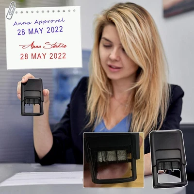 £8.20 • Buy Self-Inking Date Stamp With Signature Custom Personalised With Your Logo SALE