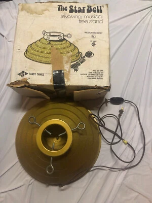 $70 • Buy Vintage STAR BELL Musical Revolving Christmas Tree Stand 