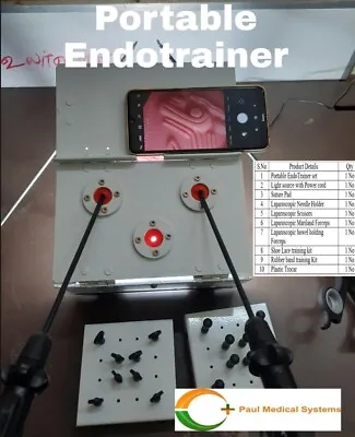 Portable Laparoscopy Trainer Simulator Laparoscopic Training Practice Box • $320
