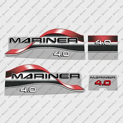 Mariner 4 Hp Two Stroke 1996-1998 Outboard Engine Decals Sticker Set  • $44.99