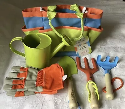 Kids Gardening Tool Kit Set Outdoor Rake Fork Spade Watering Can Bag Children's • £6