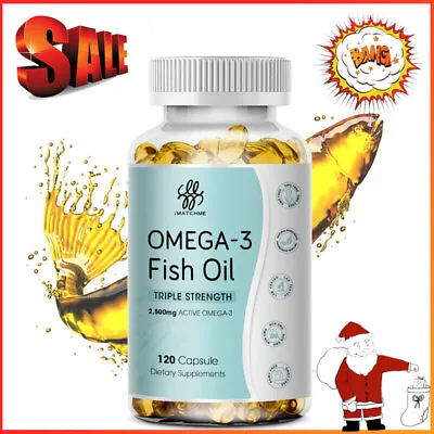 Omega 3 Fish Oil Capsules - Supports Heart Health Boosts Immunity 2500Mg~New • $21.88