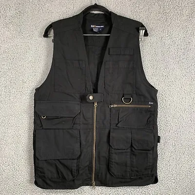 5.11 Tactical Series Fast-Tac Vest Mens Small Black Cotton Multi Pocket • $27.95