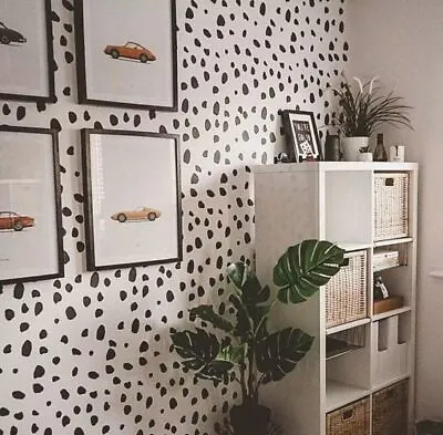 70 Matte Dalmation Spots Vinyl Wall Decal Sticker Kids Dot Print Bedroom Nursery • £3.99