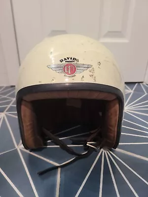 Davida Motorcycle Helmet Cream Size Medium- Used • $175.99