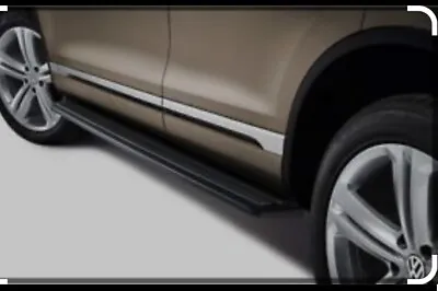 Genuine Vw Running Board Side Black Step Foot Rail Volkswagen Touareg 7p 2011-17 • $251.39