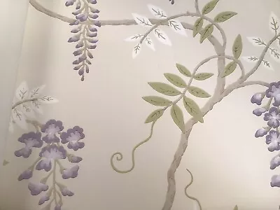 Colefax & Fowler Wallpaper 2 Rolls New. Jardiniere Florals Wisteria RRP £96 Roll • £60