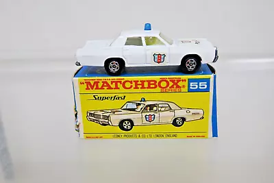 Matchbox #55 Police Car Mercury Superfast W/F Box Lesney Blue Light • $74.99