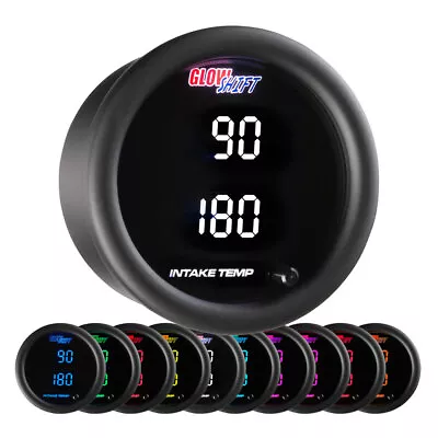 GlowShift 10 Color Digital Dual Air Intake Temperature Gauge • $114.99