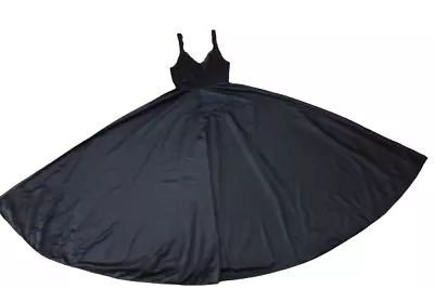 Vintage Olga Bodysilk Full Sweep Black Size Medium Style 9294 Nylon • $69.99