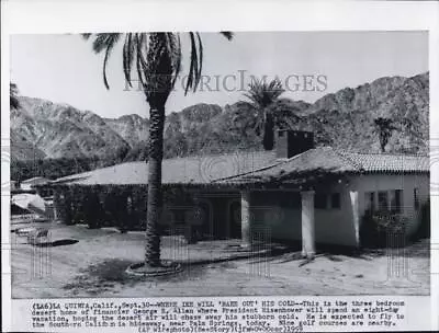 1959 Press Photo Home Where President Eisenhower Will Vacation In La Quinta CA • $19.99