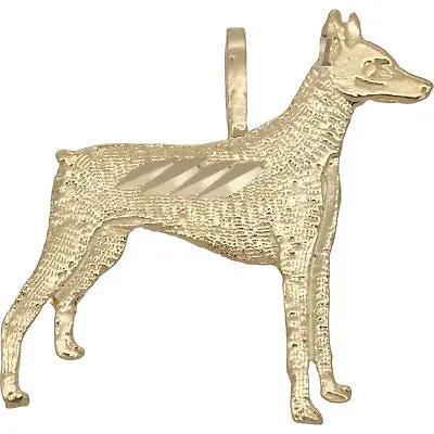 14K Yellow Gold Doberman Pinscher Charm Dog Jewelry • $49.40