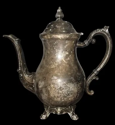 ANTIQUE F.B. ROGERS SILVER CO. 1883 SILVER PLATED COFFEE TEAPOT Original PATINA  • $42.46