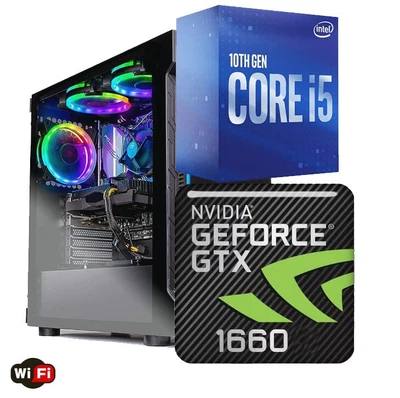 $1430 • Buy Gaming PC Desktop Intel I5-10400F, GTX 1660, 1TB NVME, 16G RAM DDR4 3200