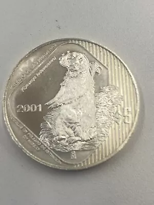 2001 Mexico 5 Pesos .999 Silver Perrito De Las Praderas Prairie Dog BrilliantUNC • $90