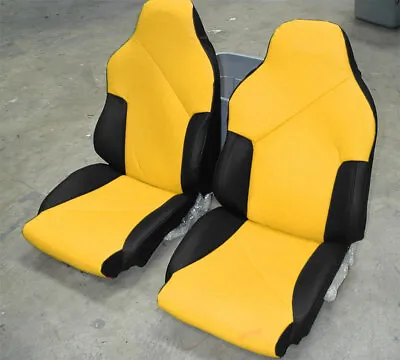 Iggee Custom Front Seat Covers For Chevy Corvette C4 Sport 1994-96 Black/yellow • $159