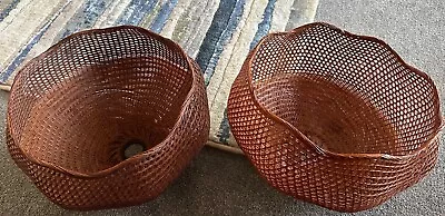 Vintage Rattan Light Shades -30cm Rare Find • $150