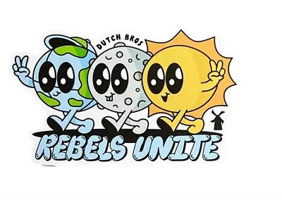 *NEW* DUTCH BROS Eclipse Sticker Drop REBELS UNITE Freebie Stickers If Order 2+! • $4.49