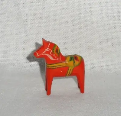 Vintage Wooden Dala Horse ~ Grannas Olssons ~ Sweden ~ Miniature • $9.50