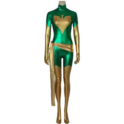 X-men Dark Phoenix Jean Grey Jumpsuit Green Cosplay Costume  • £53