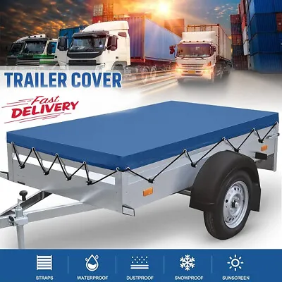 Trailer Tarpaulin Tarp Heavy Duty Waterproof CanvasCamping Trailer Cover Sheet • £10.91