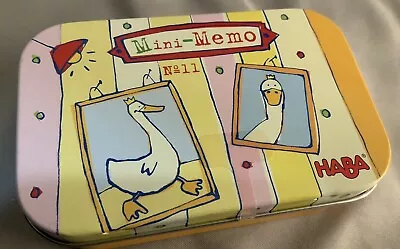HABA Mini- Memo / Memory  No. 11  Game In A Tin - 2-6 Players.  New Germany • $14