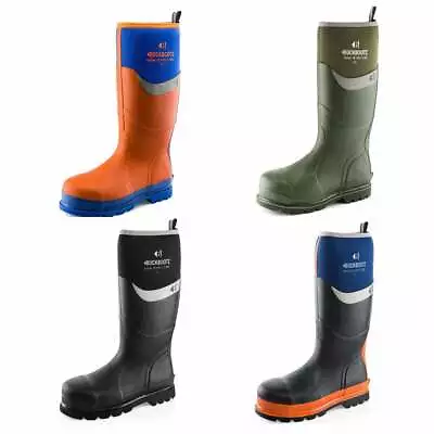 Buckbootz Buckler Safety BBZ6000 Rubber Insulated Safety Wellington Boots • £84.95