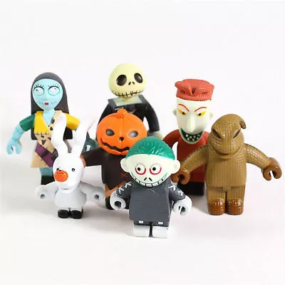 7Pcs/Set The Nightmare Before Christmas Jack Skellington Figure Toy Doll Gifts • £13.29