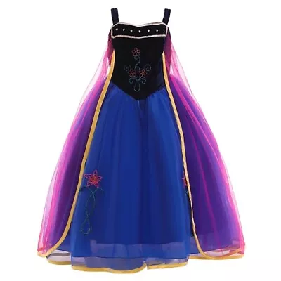 Princess Anna Girls Dress Costume Birthday Halloween New Year Gift 7-8years • $19