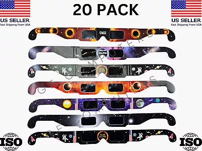 20 Pack NEW Glasses Safe Shades Viewing For April 82024 -free Shipping 20-60Pcs • $16.59