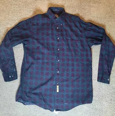 $15.95 • Buy Mens BD Baggies Button Down Long Sleeve Shirt Size Medium 100% Cotton