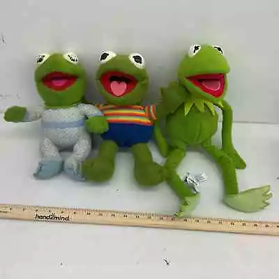 Vintage Kermit The Frog Green Muppets Stuffed Animal Toy Plush Lot • $27.90