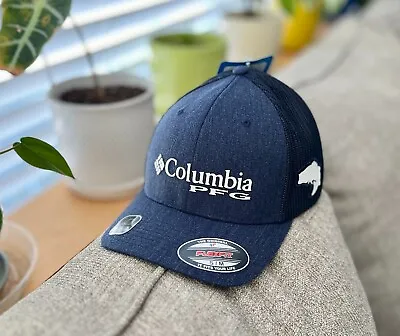 Columbia PFG Mesh Ball Cap Fitted PFG W/Fish Logo-  NAVY New With Tags • $27.25