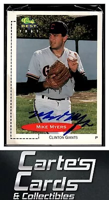Mike Myers 1991 Classic Best #323  Clinton Giants TTM/IP Signed Autographed • $2.95