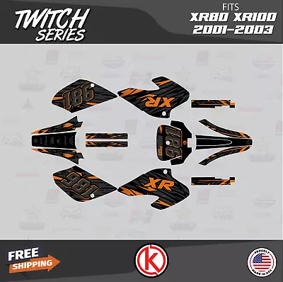 Graphics Kit For HONDA XR80 XR100 (2001-2003)  Twitch Series - Orange • $59.99