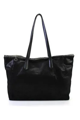 Stella McCartney Women's Double Straps Chain Trim Vegan Leather Open Tote Handba • $320.86